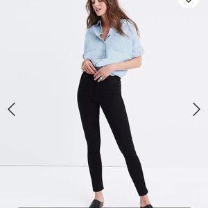 Madewell 10” high rise skinny jeans black size 27